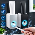 Bathroom Toothpaste Dispenser Holder Extrusion Squeezer Wall Mount Stand Device